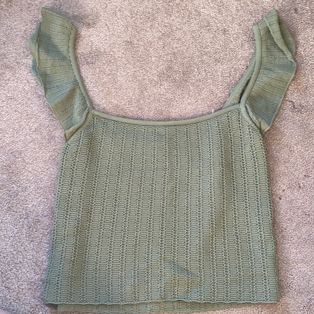 Wilfred green knit tank top